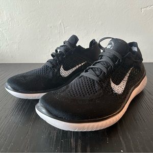 Nike Free RN Flyknit 2018 Women’s 6.5 Running Shoes, Black